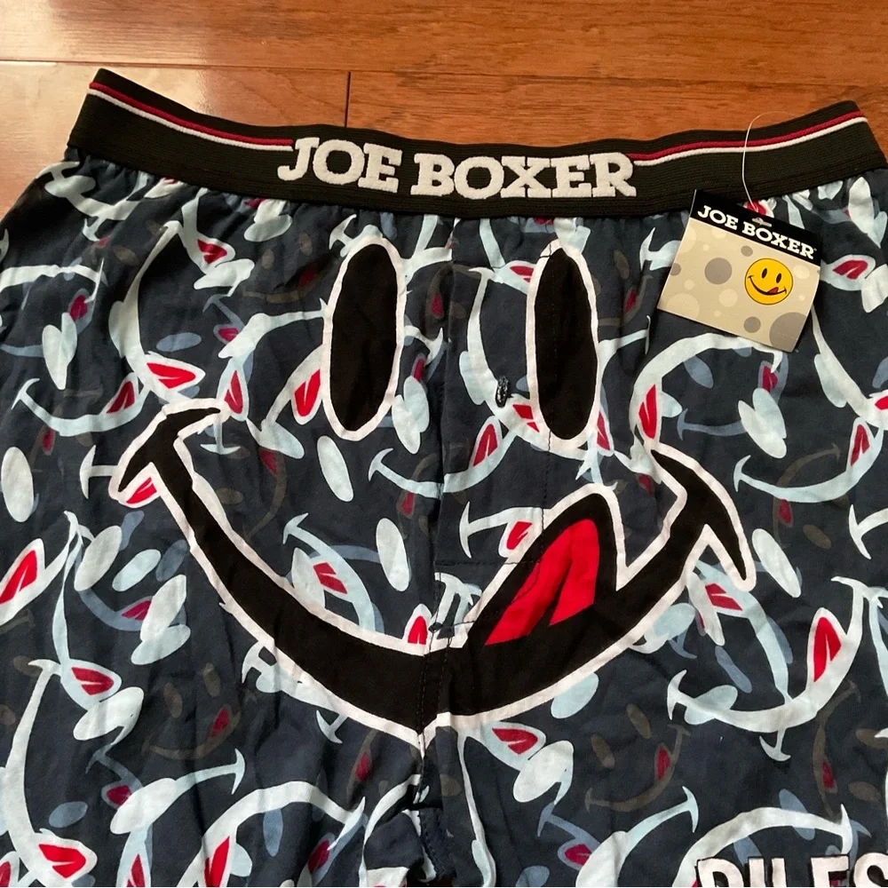 NWT Vintage Joe Boxer Piles Of Smiles Graphic Cotton Boxers Size Small